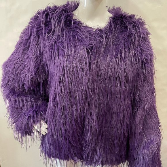 Jackets & Blazers - Faux Fur Shaggy Jacket Coat